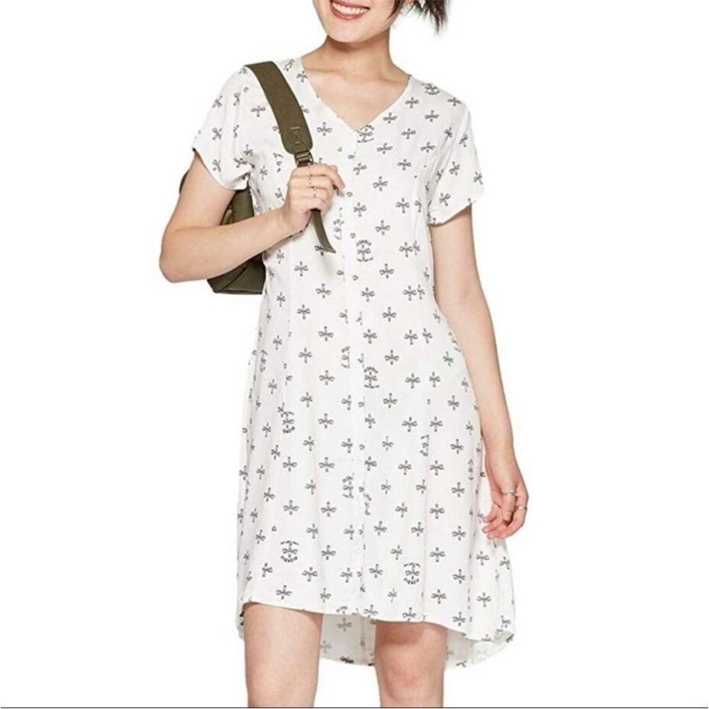 Rock by Junkfood Dress Blondie Camp Funtime White Shirt Dress Small